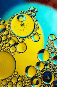 Olive oil bubbles